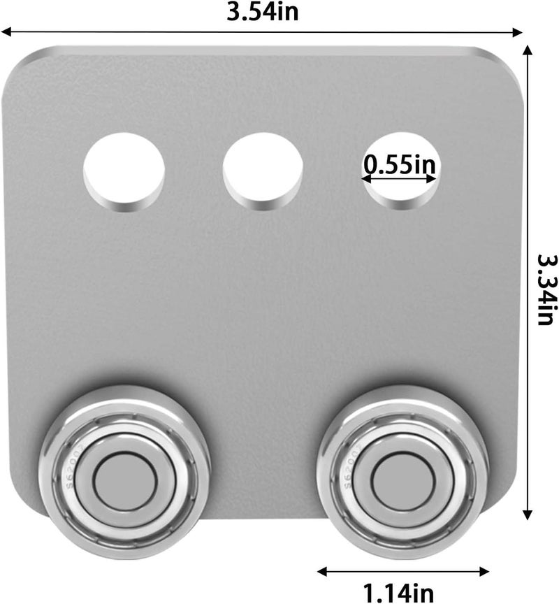 FBULWSEC P2950-EG 4 Wheel Trolley Roller Assembly for All 1-5/8" or Taller Unistrut, SuperStrut Channel Trolley Track (8 PACK) - Image 3